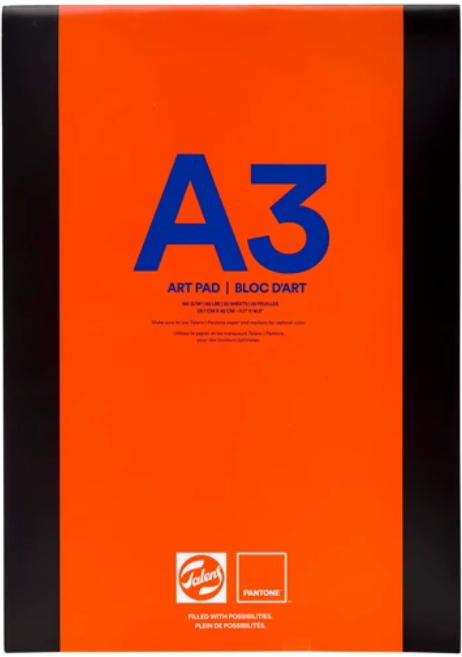 Bloc d'art PANTONE ARTPAD 20 feuilles-180gr- formats A4 ou A3