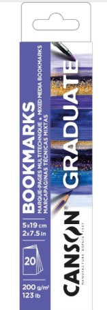 Marque-pages Graduate Mixed Media Blanc - 20 feuilles - 200g/m²