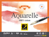 Papier aquarelle 100% coton grain fin 300g/m²