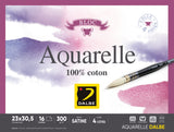 Papier aquarelle grain satiné 300g/m² 100% coton