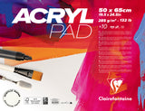 Pochette 10 feuilles Acrylpad 50x65cm 285g/m² - Clairefontaine