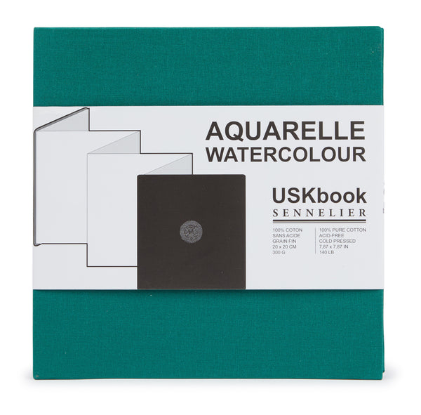 USKBook-Carnet Aquarelle en accordéon - 300gr/m² - 100% coton - Grain fin - 3 formats