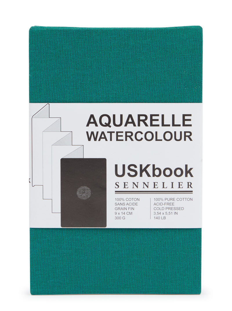 USKBook-Carnet Aquarelle en accordéon - 300gr/m² - 100% coton - Grain fin - 3 formats