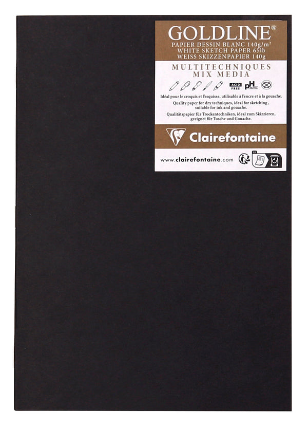 Carnet de dessin piqué Goldline 20 feuilles - 140gr/m² - format A3-A4 & A5