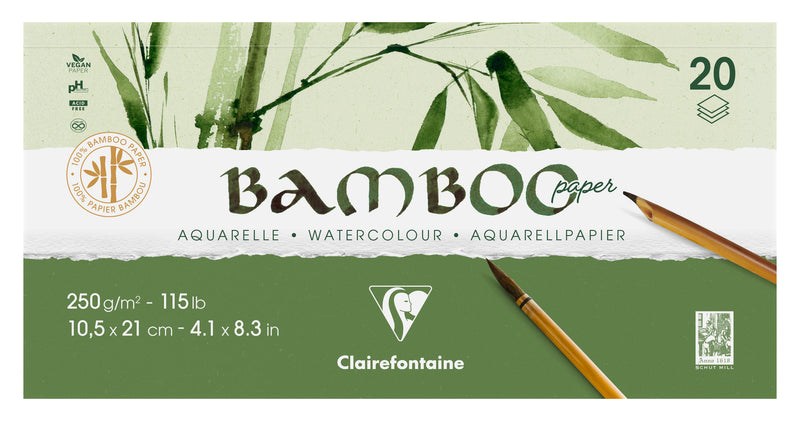 Bloc aquarelle Bamboo 250g/m² collé 1 côté
