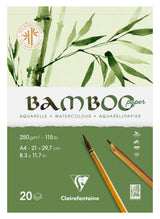 Bloc aquarelle Bamboo 250g/m² collé 1 côté