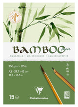 Bloc aquarelle Bamboo 250g/m² collé 1 côté