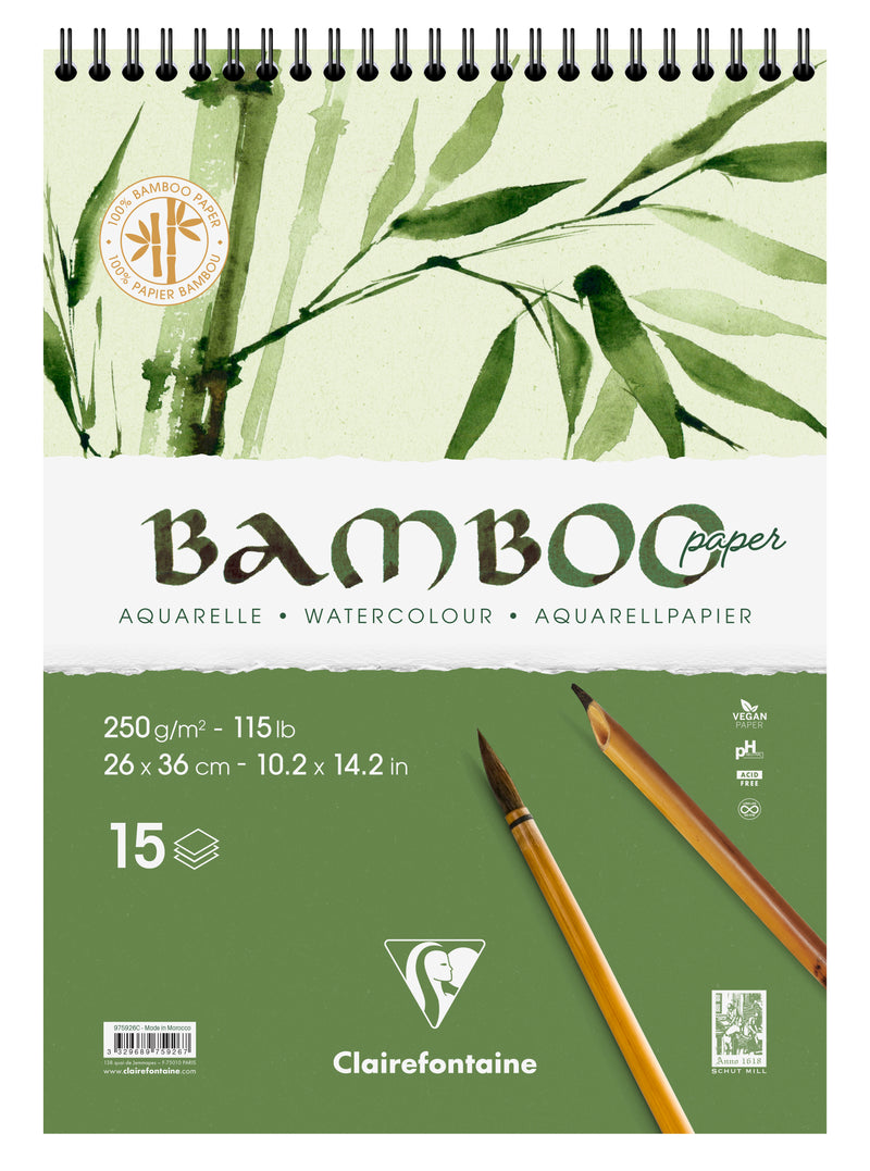 Carnet aquarelle Bamboo 250g/m² spiralé