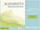 Bloc papier Artistico blanc traditionnel 12,5x18 cm - 25 feuilles - 300g/m² - Grain torchon