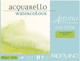 Bloc papier Artistico blanc traditionnel 12,5x18 cm - 25 feuilles - 300g/m² - Grain torchon
