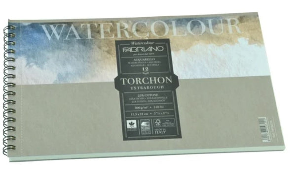 Bloc papier Aquarelle Watercolour - 300g/m² - 20 feuilles - spiralé - Grain torchon - 4 formats