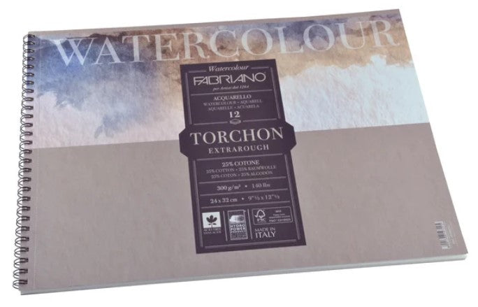 Bloc papier Aquarelle Watercolour - 300g/m² - 20 feuilles - spiralé - Grain torchon - 4 formats