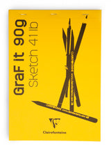 Bloc papier Graf'It sketch agrafé - 80 feuilles - 90gr/m² - Format A6