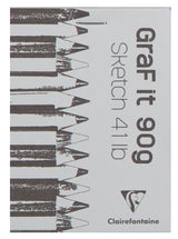 Bloc papier Graf'It sketch agrafé - 80 feuilles - 90gr/m² - Format A5