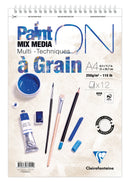 Bloc spiralé PaintON A Grain A4+ - 12 feuilles - 250g/m² - Clairefontaine