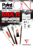 Bloc PaintON MIX11 - 27 feuilles assorties  A5 250g - Clairefontaine