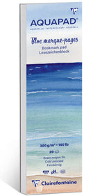 Bloc collé Aquapad Marque-pages aquarelle 6x20cm 20F 300g - Clairefontaine
