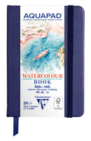 Carnet rembordé rigide Aquapad Aquarelle A6 24F 300g - Clairefontaine
