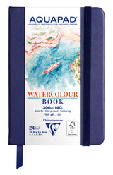 Carnet rembordé rigide Aquapad Aquarelle A6 24F 300g - Clairefontaine