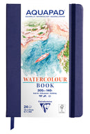 Carnet rembordé rigide Aquapad Aquarelle 14x21 24F 300g - Clairefontaine