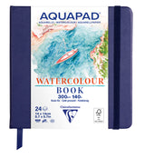 Carnet rembordé rigide Aquapad Aquarelle 14x14 24F 300g - Clairefontaine