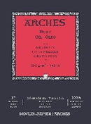 Bloc 12 feuilles Huile (collées 1 côté) 23x31 cm 300g/m², grain fin blanc