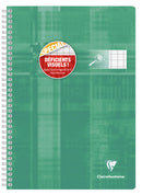 Cahier reliure intégrale déficients visuels A4-100 pages-90 gr-grands carreaux