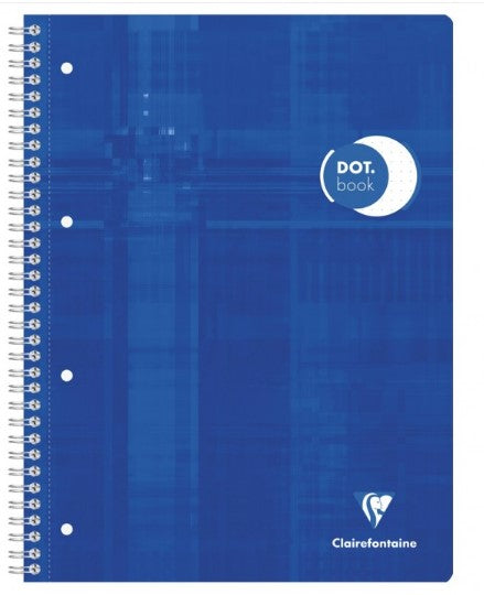 Cahier Dot book reliure intégrale A4+ 160 pages détachables-perforées 4 trous-petits carreaux