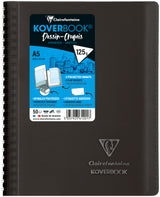 Carnet dessin/croquis KOVERBOOK reliure intégrale enveloppante A5-100 pages papier blanc 125gr couverture polypropylène