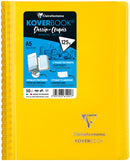 Carnet dessin/croquis KOVERBOOK reliure intégrale enveloppante A5-100 pages papier blanc 125gr couverture polypropylène