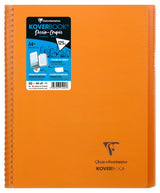 Carnet dessin/croquis KOVERBOOK reliure intégrale enveloppante A4+/100 pages papier blanc 125gr couverture polypropylène