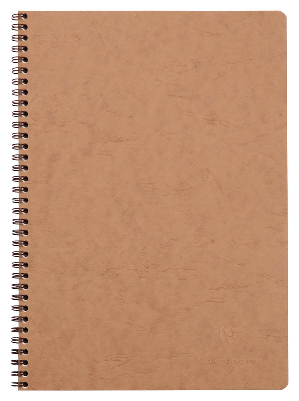 Cahier spiralé AGE BAG A4 100 pages petits carreaux 5x5 - Couverture tabac