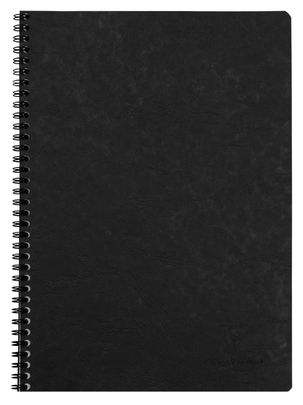 Cahier spiralé AGE BAG A4 100 pages petits carreaux 5x5 - Couverture noire