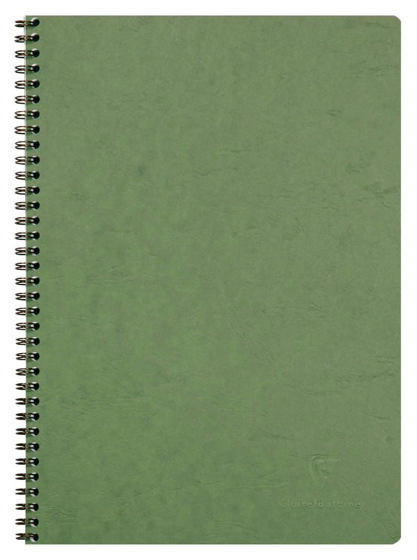 Cahier spiralé AGE BAG A4 100 pages petits carreaux 5x5 - Couverture verte