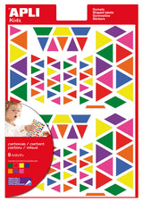 Gommettes repositionnables triangulaires - 6 couleurs