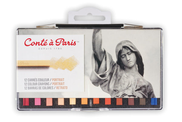 Boîte de 12 carrés couleurs Portrait