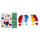 Mousses adhésives cœurs pailletés