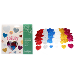 Mousses adhésives cœurs pailletés