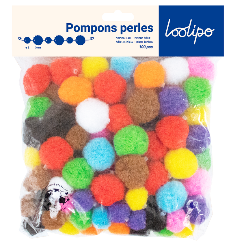 Pompons à trous x100