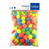 Pompons néon x300 assortis