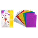 Mousse adhésive pailletées couleurs assorties