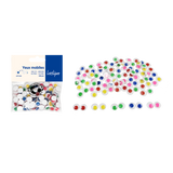 Yeux mobiles adhésifs couleurs sans cils