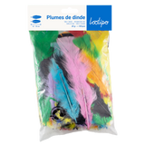 Assortiment plumes de dinde multicolore (x300)
