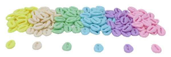 Coquillages Cauris - 18mm - 6 coloris pastels