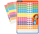 Gommettes géométriques petite taille -8 couleurs -528 pièces