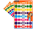 Gommettes rondes 3 tailles-8 couleurs -240 pièces