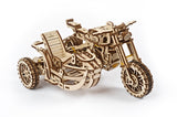 Kit maquette à construire Ugears Moto Scrambler avec side-car
