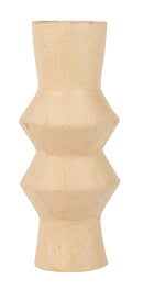 Papier maché vase twisty décoration 10 x 10 x 25 cm