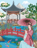 Poster à diamanter 34 X 45 cm évasion Asie - Crystal art kit