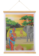 Poster à diamanter 34 X 45 cm évasion Afrique- Crystal art kit